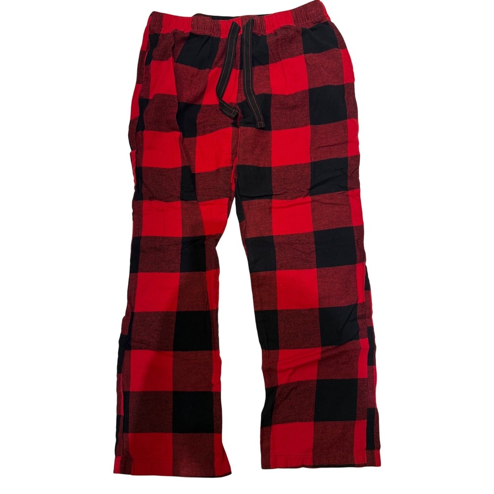 Old Navy Red Black Buffalo Plaid Flannel Pajama Pants Medium 738108-07